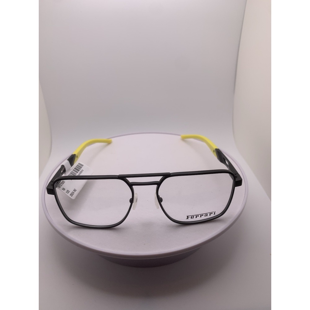 NWT FERRARI SCUDERIA FZ7005 123 Black Yellow Eyeglasses 56-17-145 Frames Only